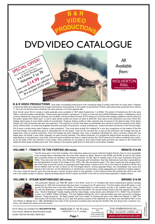 Latest B&R Catalogue: August 2025  Issue (Download via link or link in emailed receipt)